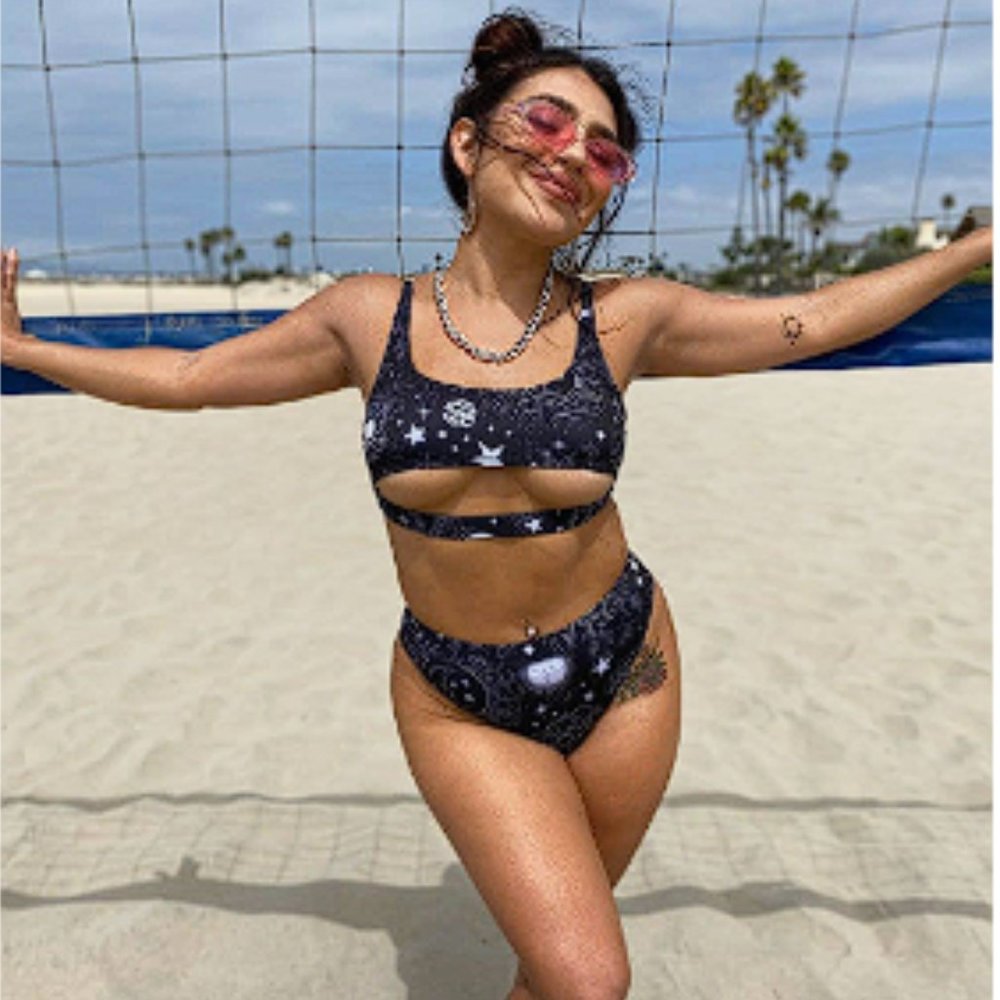 iHeartRaves Celestial High Cut Bottoms - Picture 1 of 7